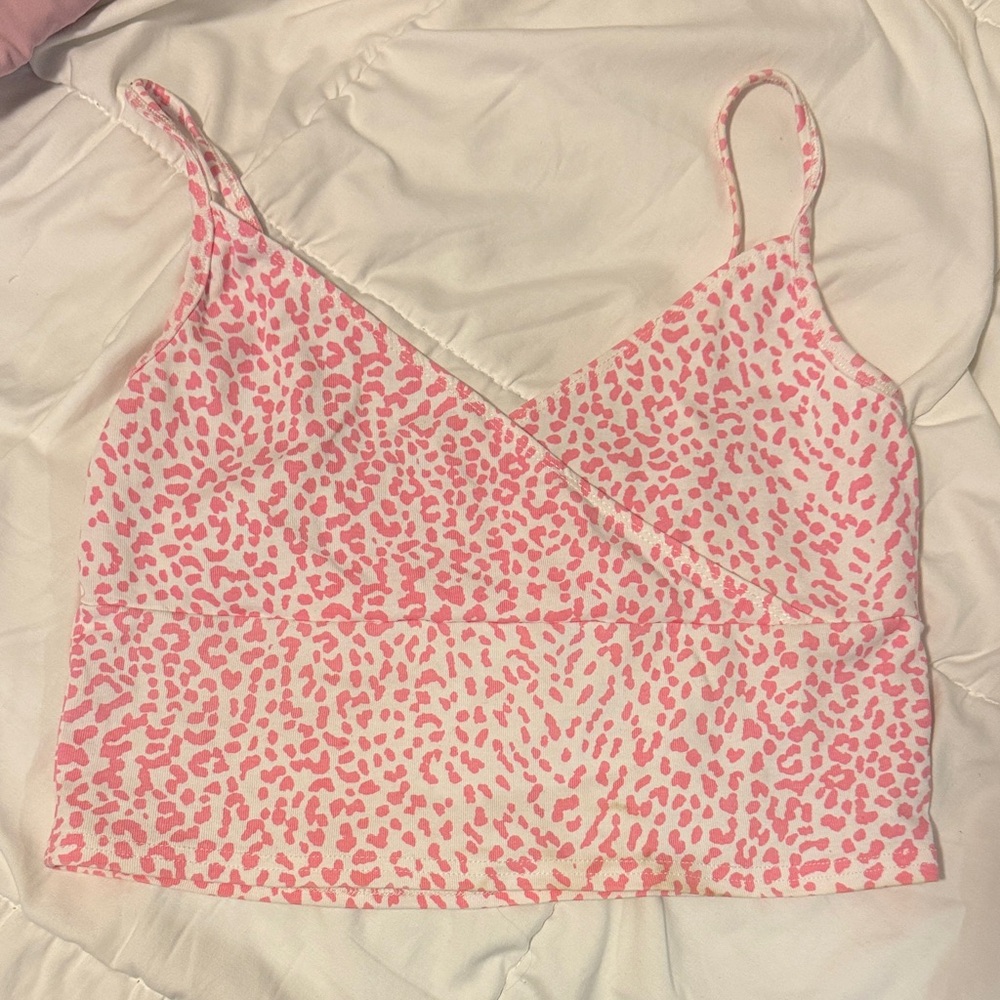 Pink Leopard Print Women's Top